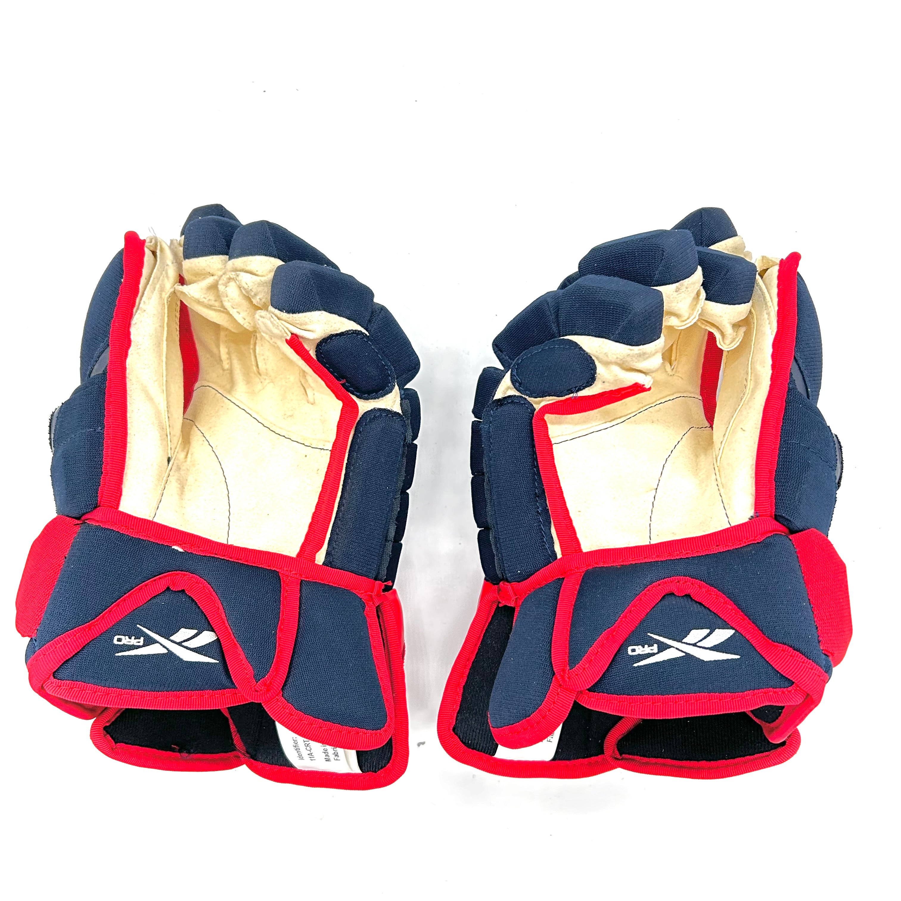 Reebok 852T - Gants Pro Stock d'occasion (bleu marine/rouge)